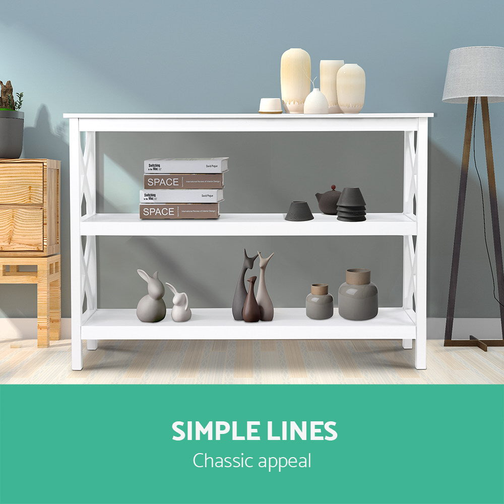Polly 3-Tier Console Table White