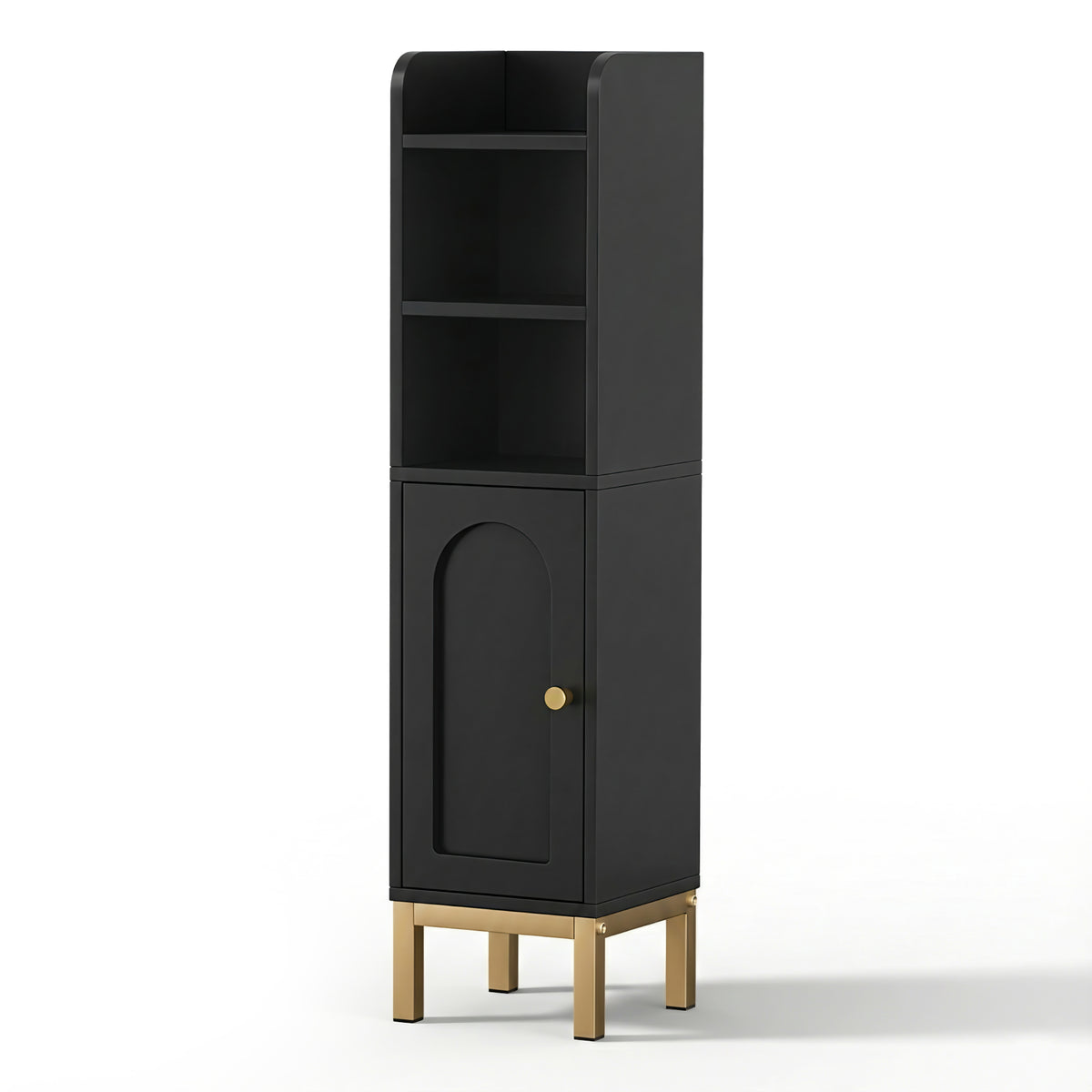 Artiss Bathroom Storage Cabinet 5-Tier Corner Black
