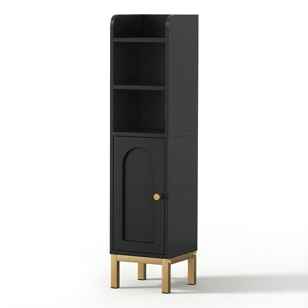 Artiss Bathroom Storage Cabinet Corner Floor Organiser Black