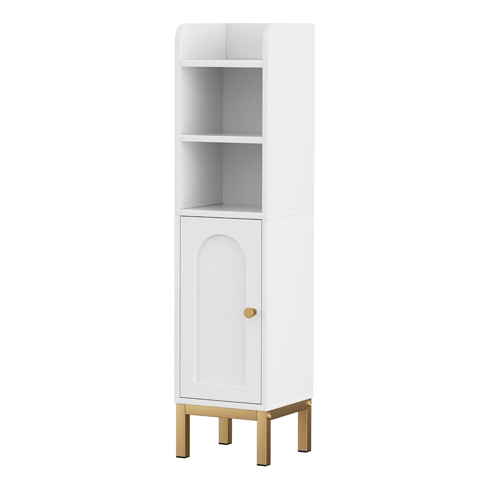 Artiss Bathroom Storage Cabinet Floor Organiser Slim with Door White