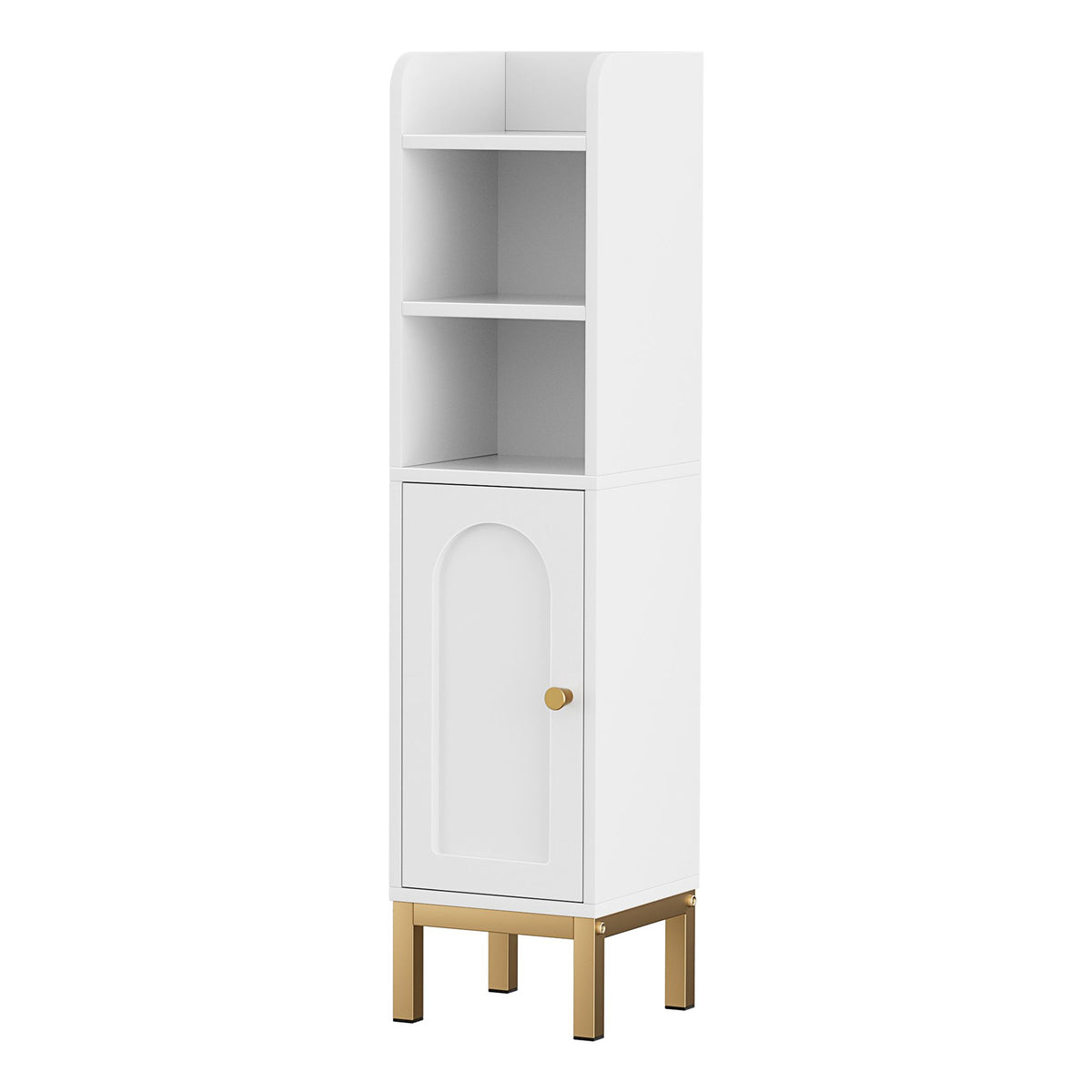 Artiss Slim Bathroom Storage Cabinet with Door White