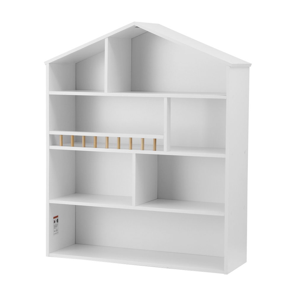 Keezi 4-Tier Kids Bookshelf Storage Bookcase White
