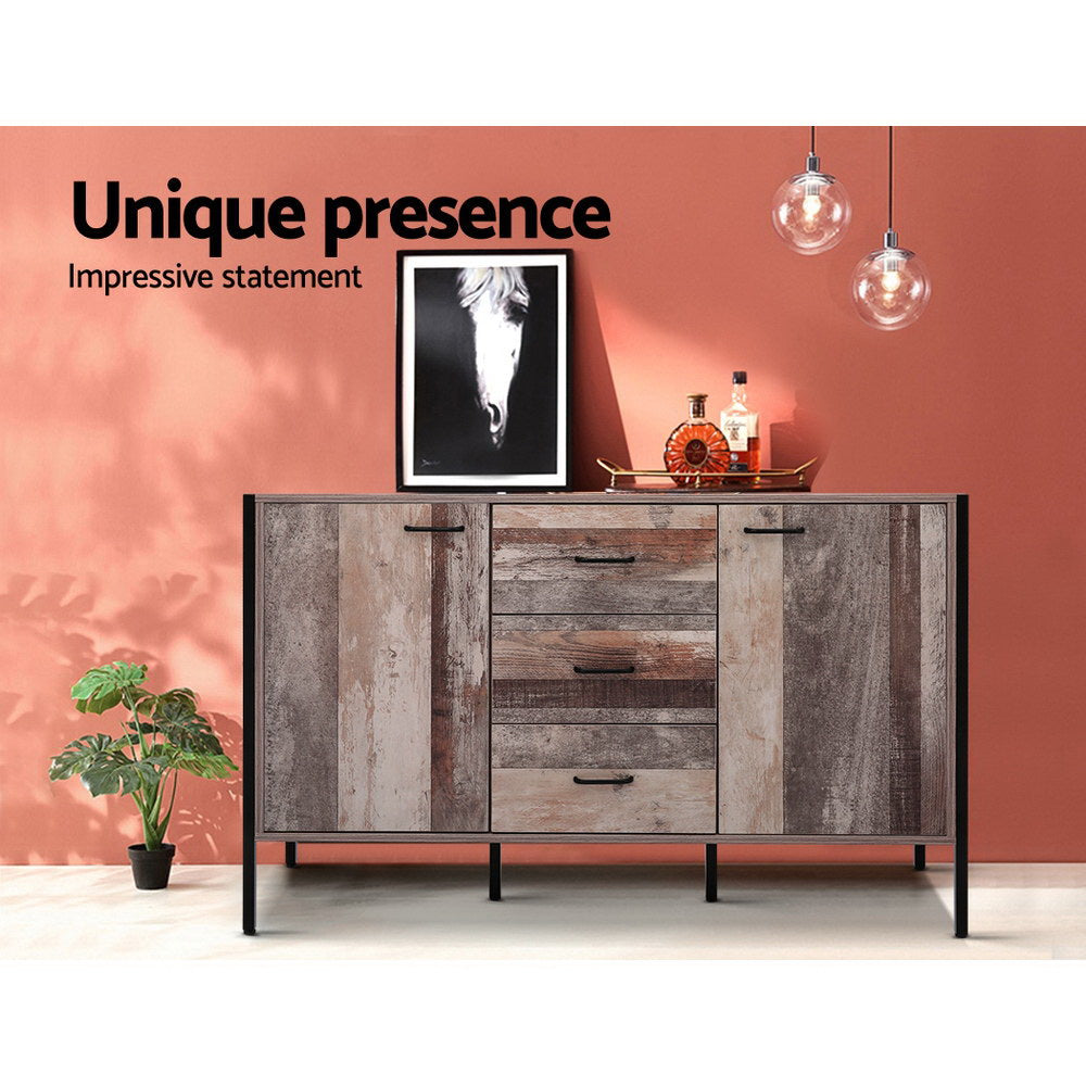Barnly Wooden Sideboard Dark Grey