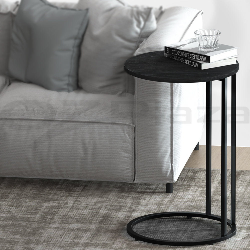 Martha Round Coffee Table Side Table Black