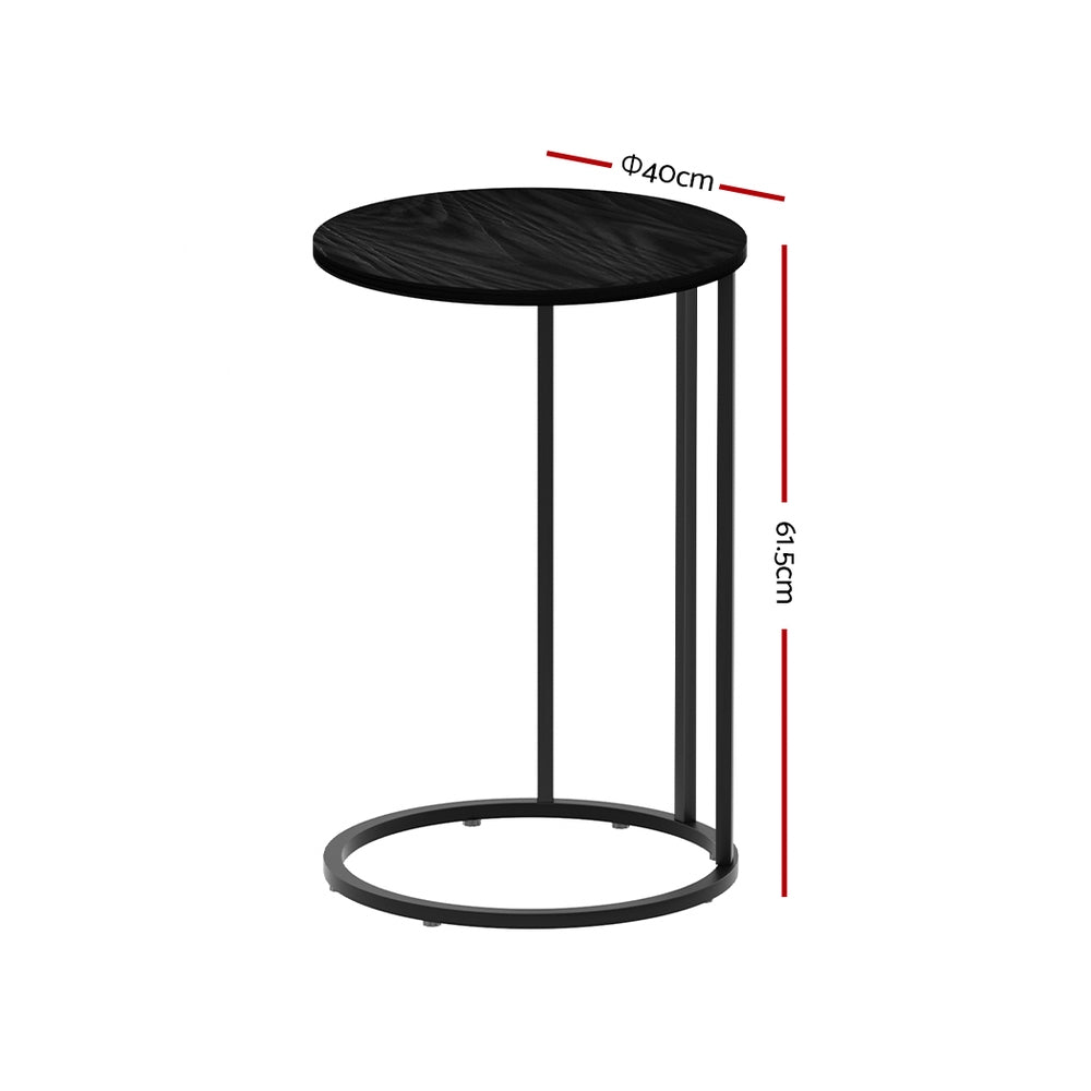 Martha Round Coffee Table Side Table Black