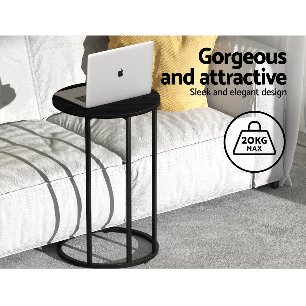Martha Round Coffee Table Side Table Black