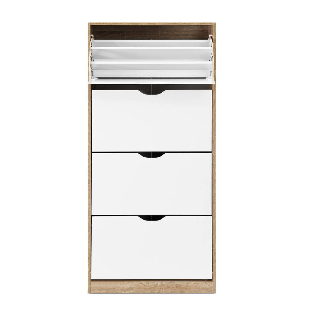 Elen 4-Tier Shoe Rack Cabinet 60 Pairs White