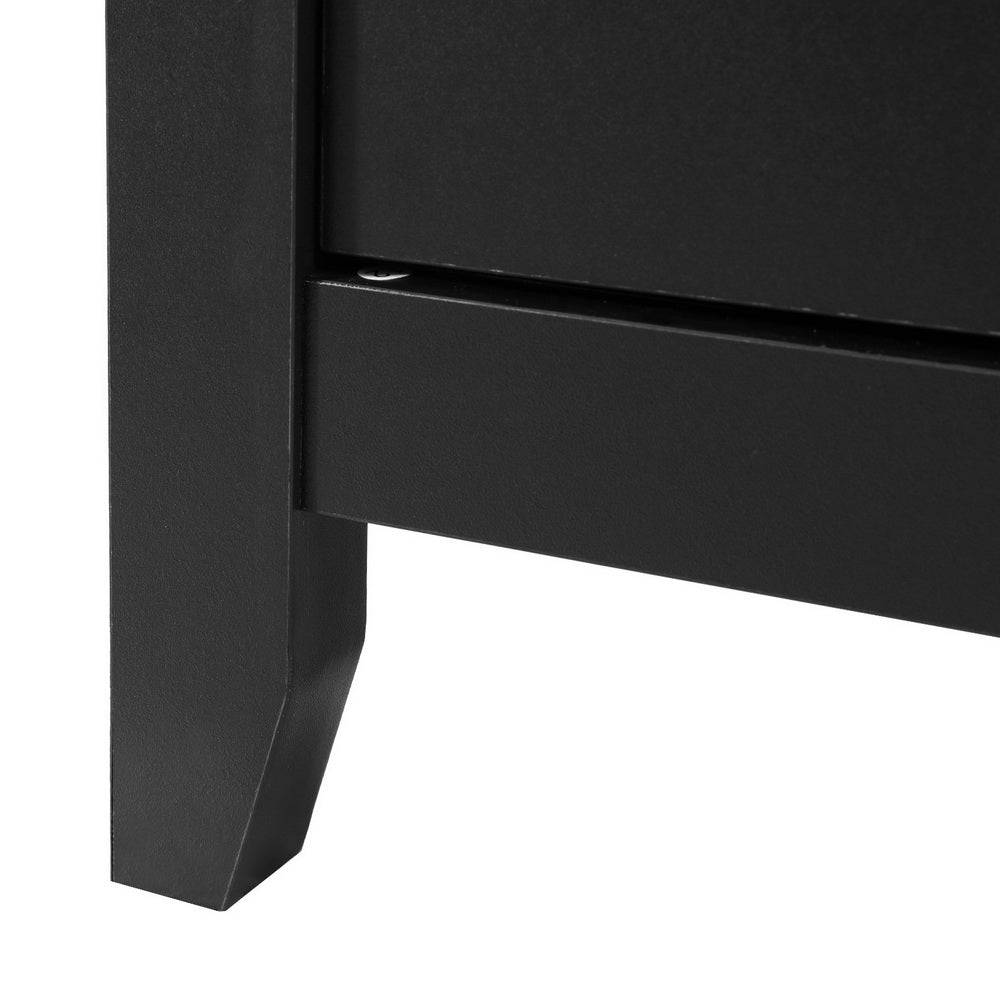 Artiss Black Buffet Sideboard Double Doors Adjustable Shelves