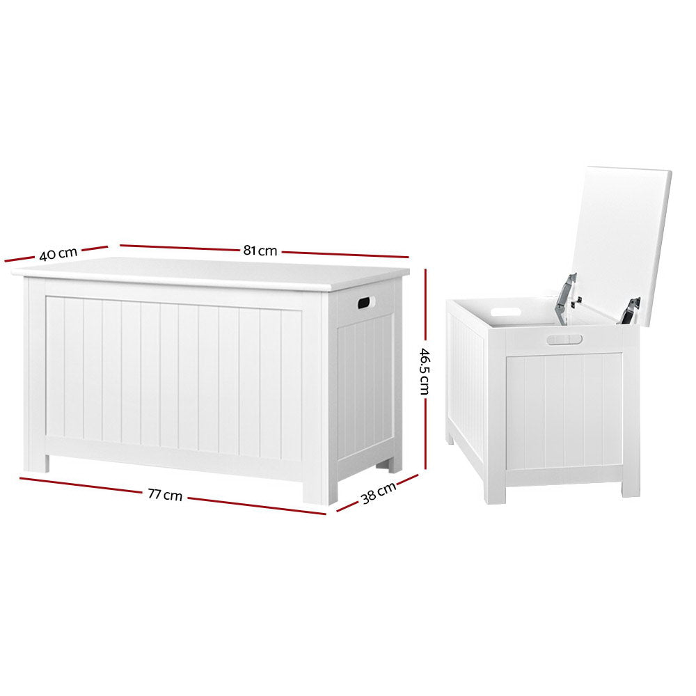 Keezi Kids Storage Box Toy Chest White