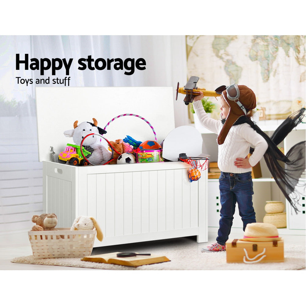 Keezi Kids Storage Box Toy Chest White
