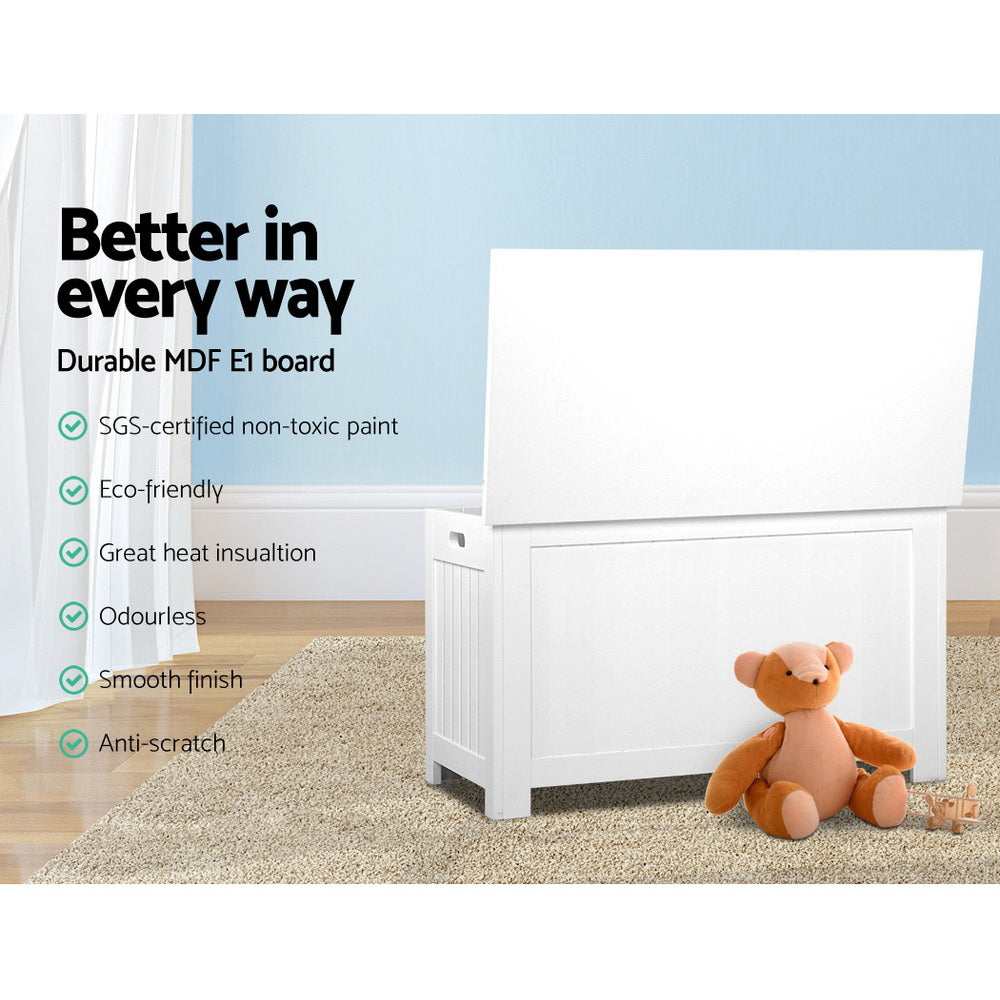 Keezi Kids Storage Box Toy Chest White