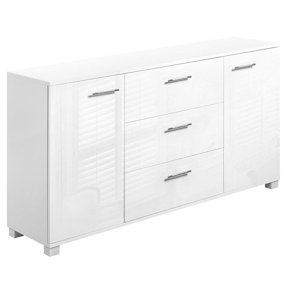 High Gloss White Buffet Sideboard with Storage