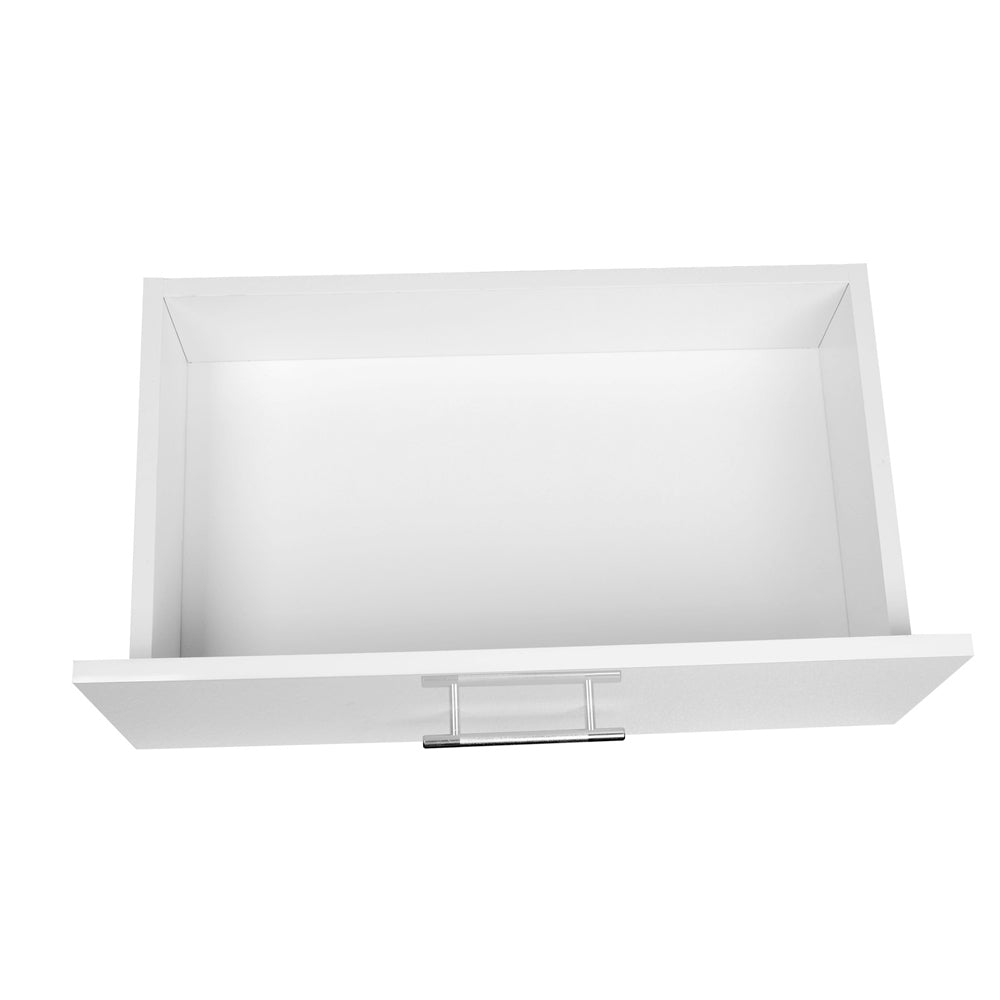 High Gloss White Bedside Table 2 Drawers