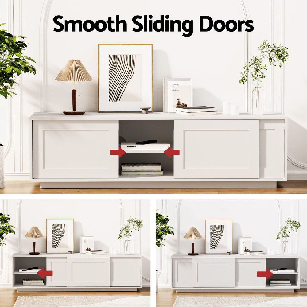 Artiss 160cm Entertainment Unit TV Cabinet White