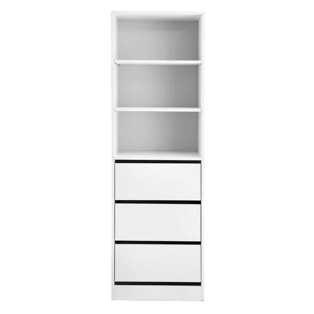 Artiss 3-Drawer Tallboy Cabinet White