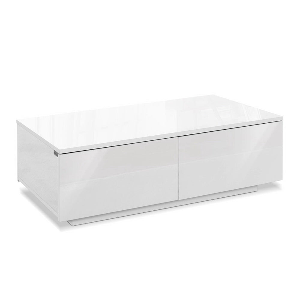 Trevi Coffee Table 4 Drawers White High-Gloss