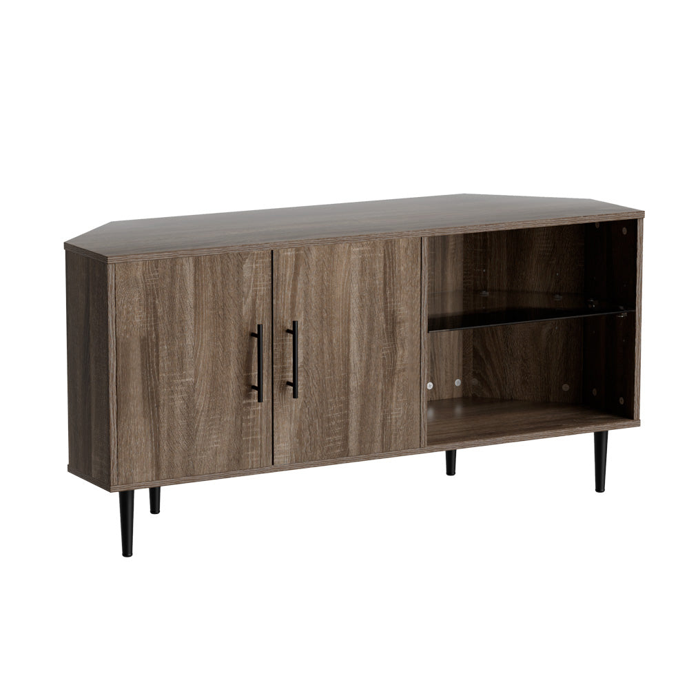 Elen 120cm Corner TV Cabinet Entertainment Unit Walnut