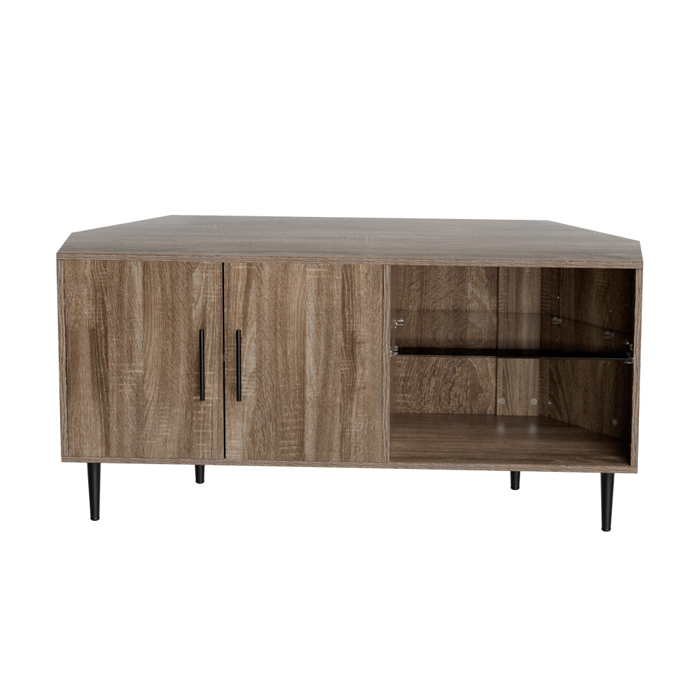 Elen 120cm Corner TV Cabinet Entertainment Unit Walnut