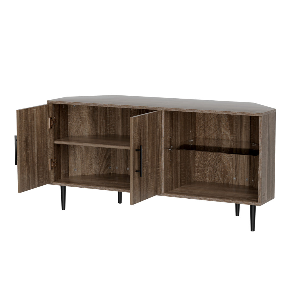 Elen 120cm Corner TV Cabinet Entertainment Unit Walnut