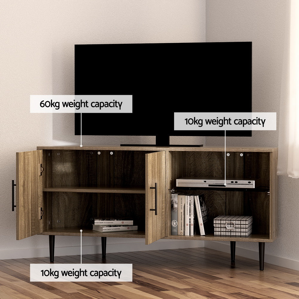 Elen 120cm Corner TV Cabinet Entertainment Unit Walnut
