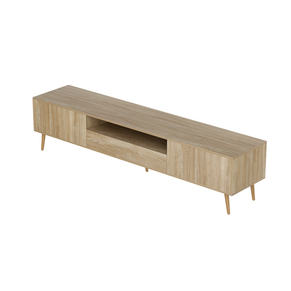 Alex 200CM TV Cabinet Entertainment Unit Storage Drawers Pine