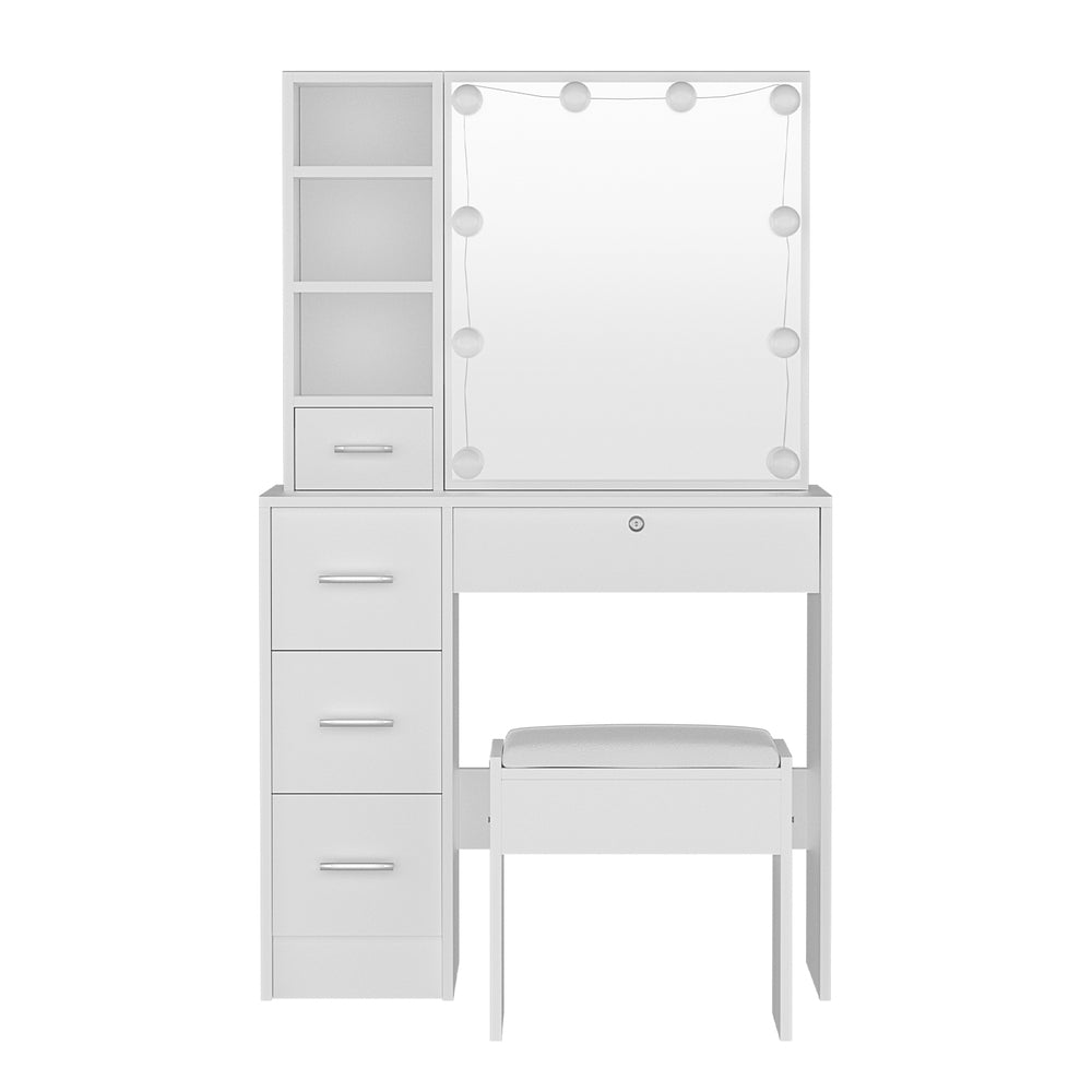 Dylan Dressing Table Set 10 LED Bulbs White