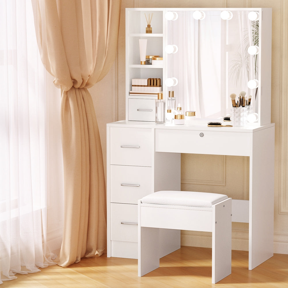Dylan Dressing Table Set 10 LED Bulbs White