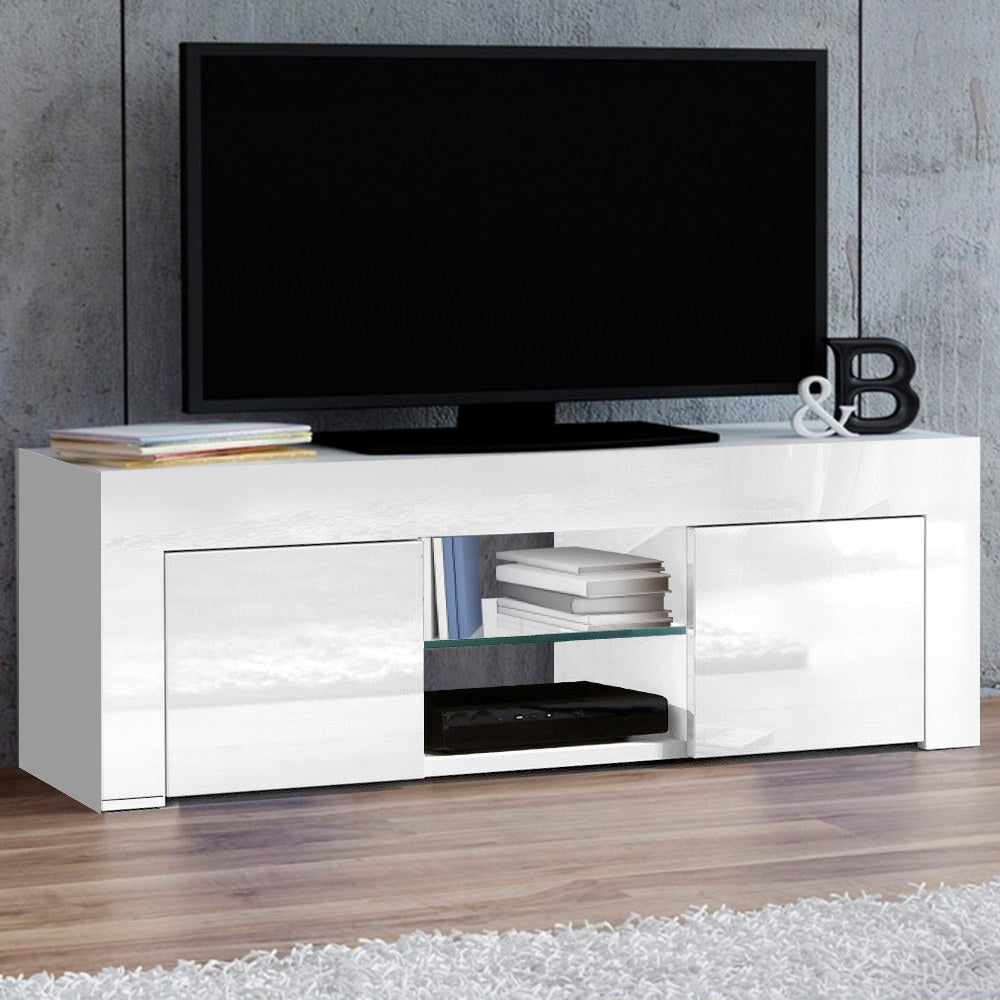 Ivan 130cm TV Cabinet Entertainment Unit White