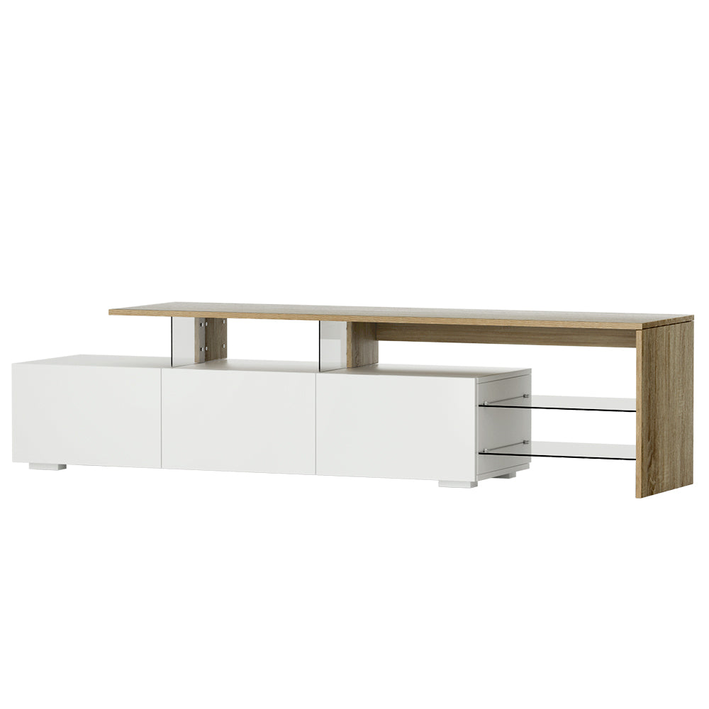 James 180cm Entertainment Unit TV Cabinet White Wood