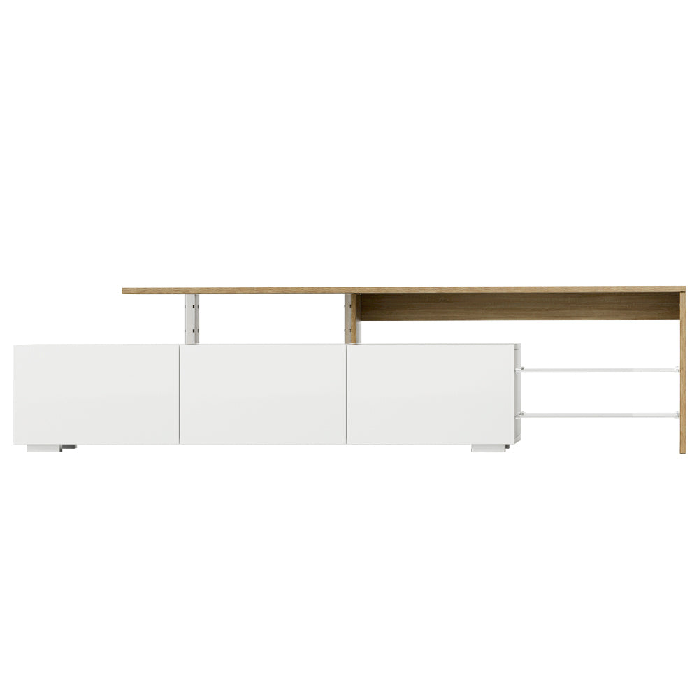 James 180cm Entertainment Unit TV Cabinet White Wood