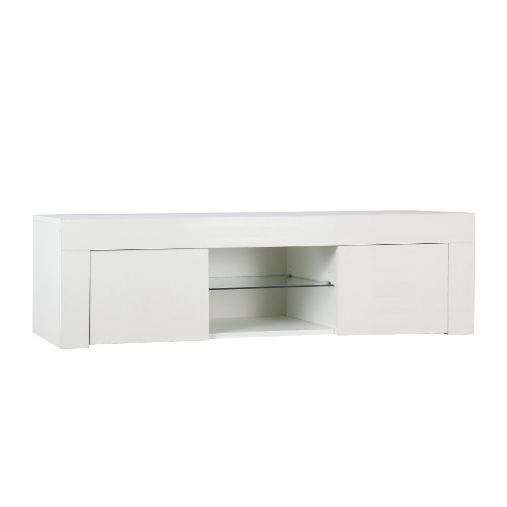 Angus 130cm TV Cabinet LED Entertainment Unit White