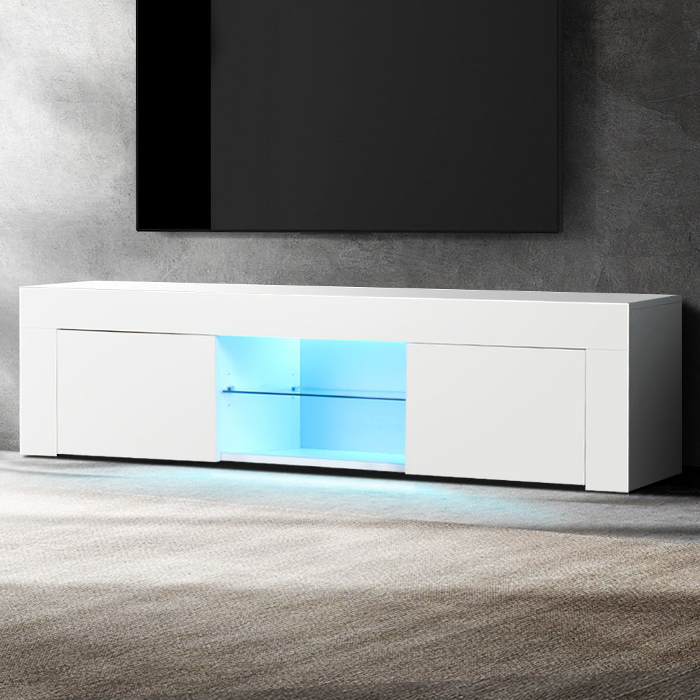 Artiss LED Entertainment Unit TV Cabinet 130cm White