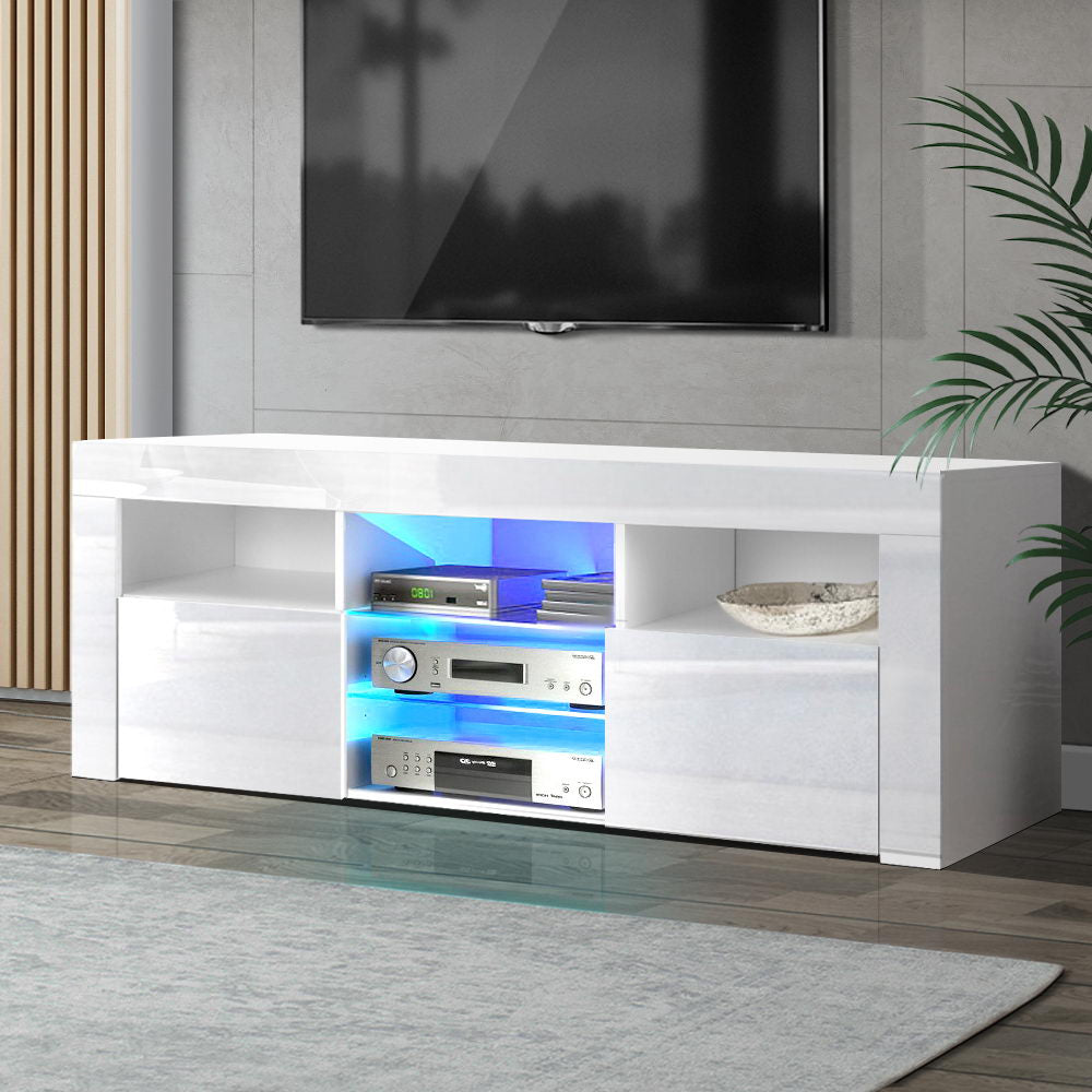 Angus Entertainment Unit TV Cabinet LED 145cm White
