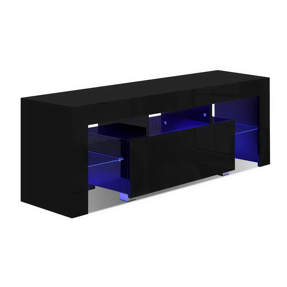 Elo 130cm TV Cabinet LED Entertainment Unit Black