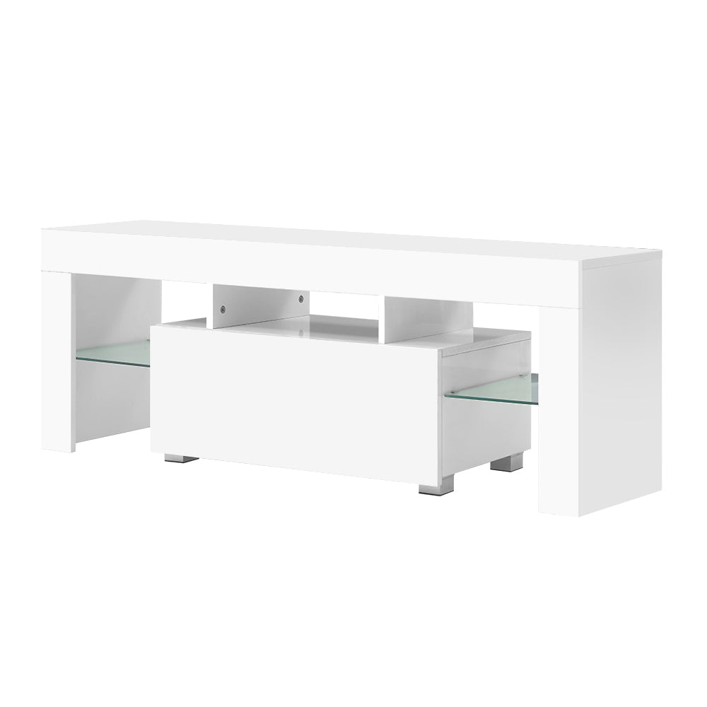 Elo 130cm TV Cabinet Entertainment Unit LED White