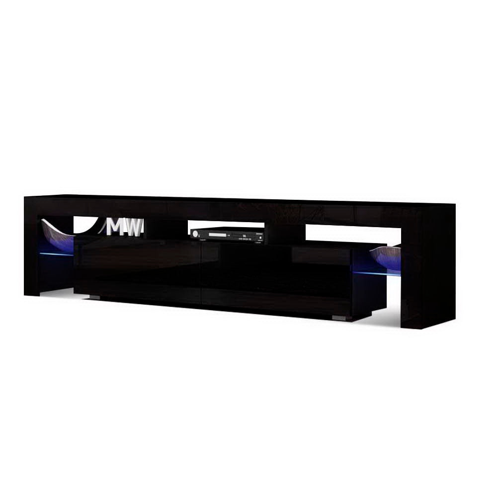 Elo 189cm Entertainment Unit TV Cabinet LED Black