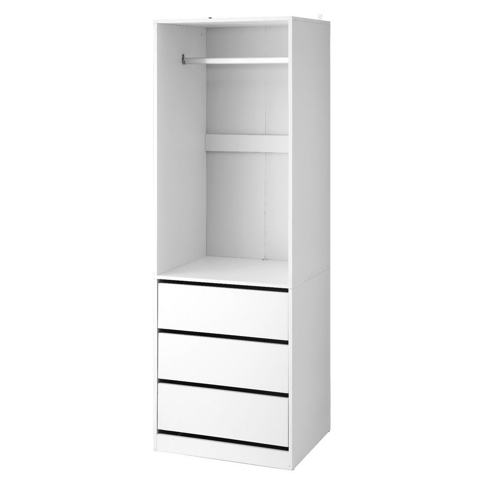 Artiss Built-in Wardrobe Storage Unit 3 Drawers White