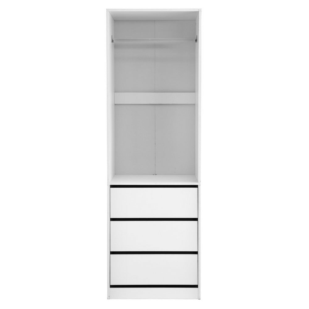 Artiss White Wardrobe Closet Storage Organiser 3-Drawer