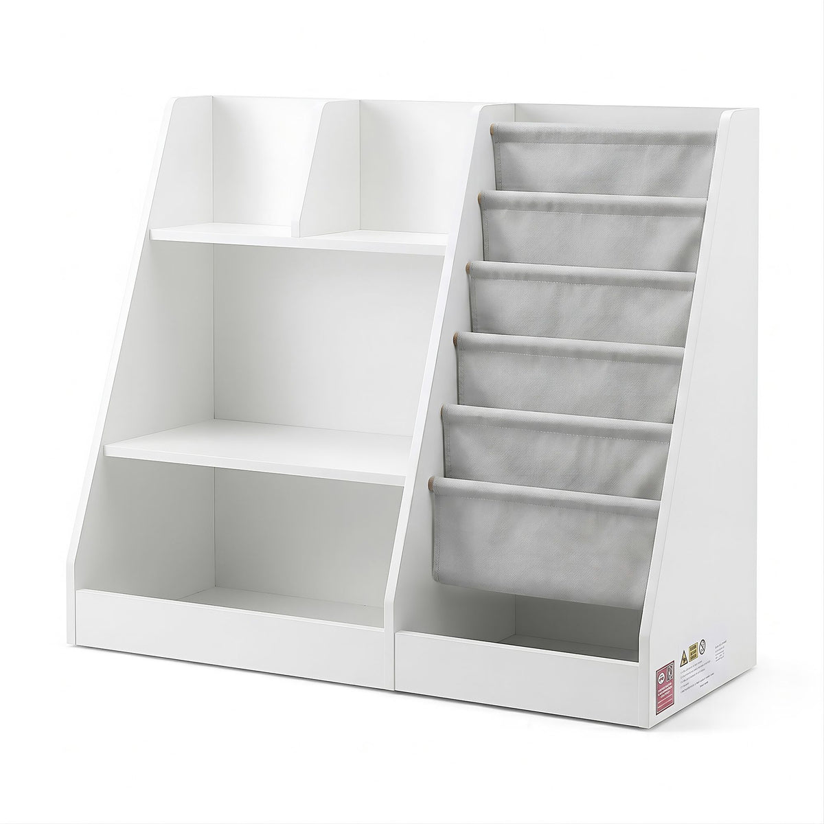 Keezi Kids Bookshelf and Storage Organiser, White