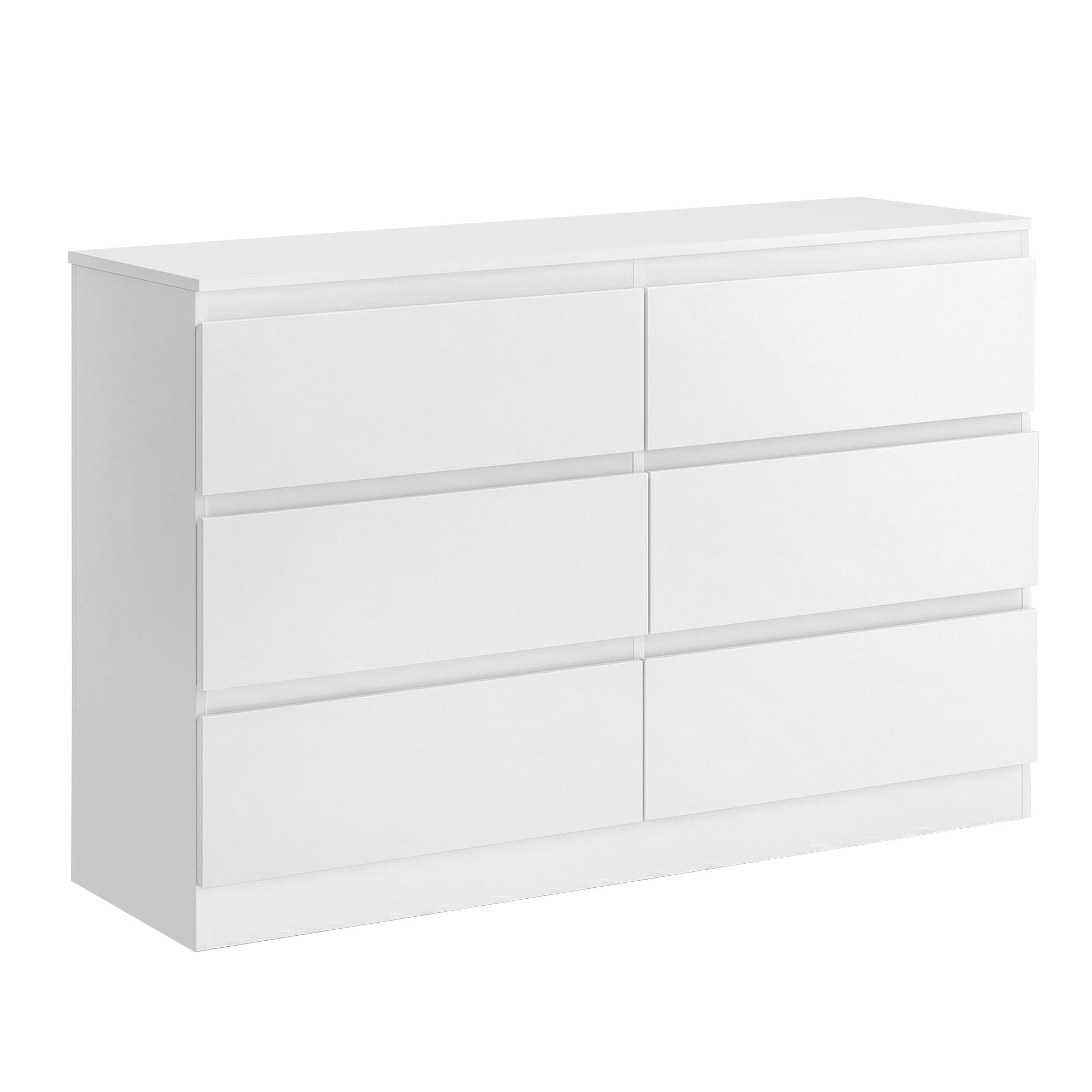 Artiss 6 Drawer Chest of Drawers Lowboy White