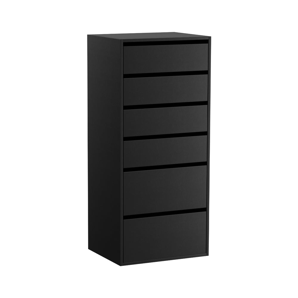Artiss 6 Drawer Chest of Drawers Tallboy Black