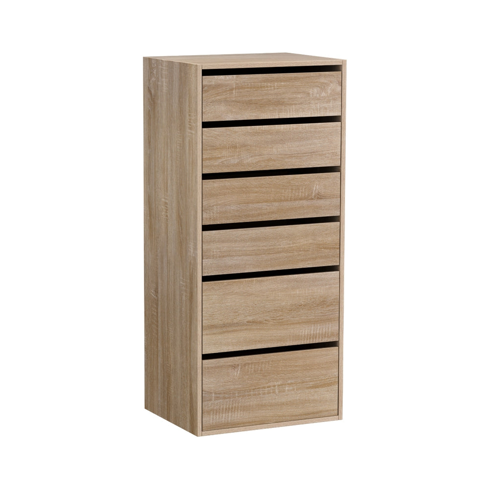 Artiss 6 Drawer Chest of Drawers Tallboy Pine