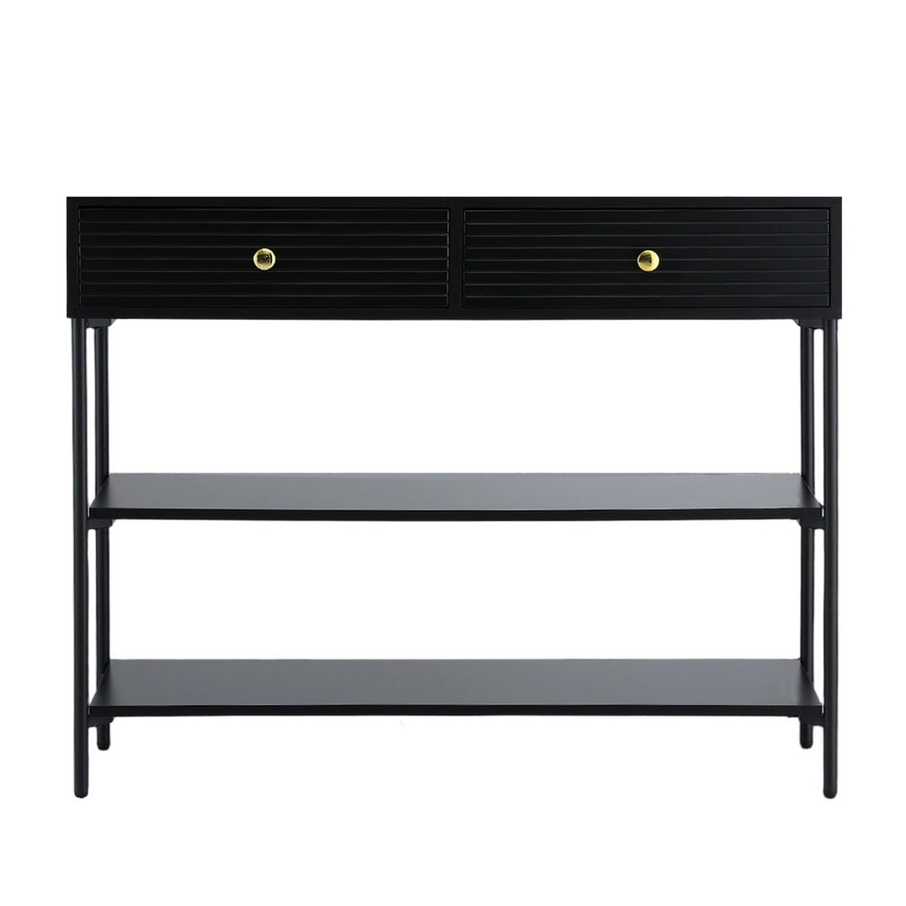 Artiss 3-Tier Console Table Black