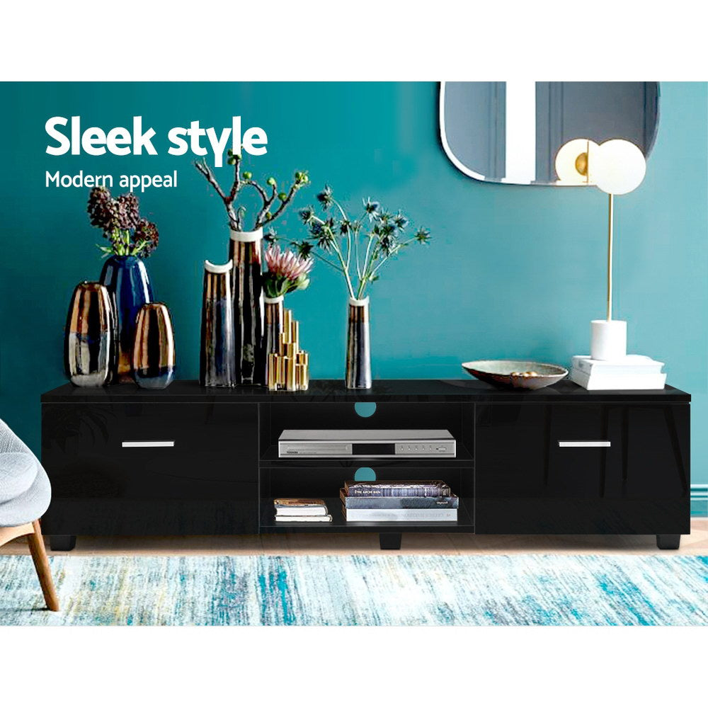 Jim 140cm TV Cabinet Entertainment Unit Black