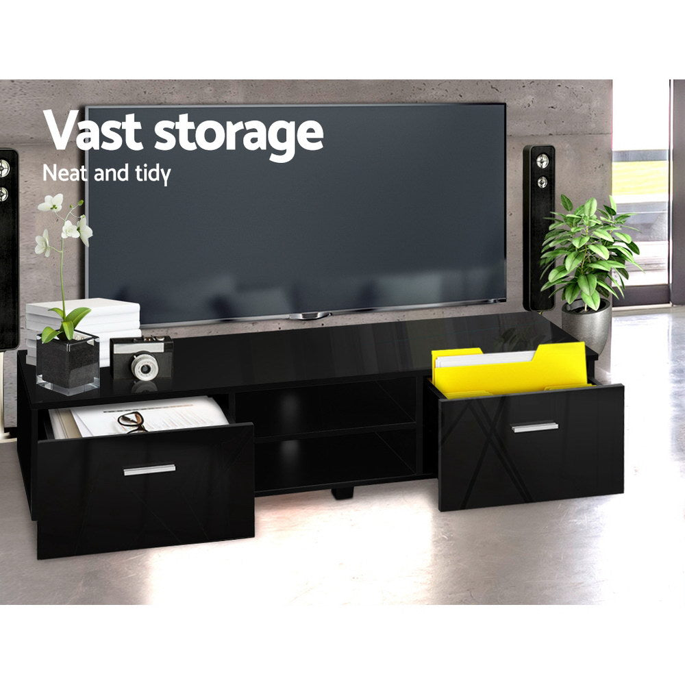 Jim 140cm TV Cabinet Entertainment Unit Black