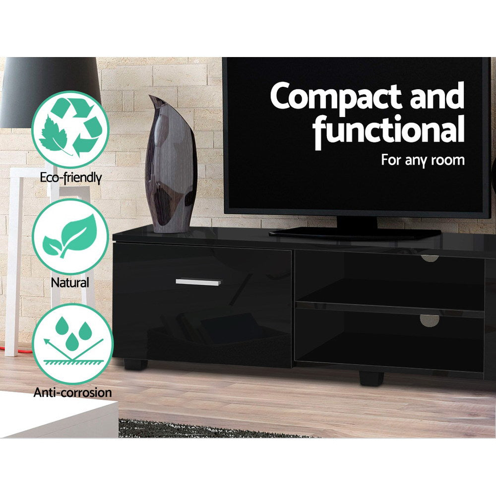 Jim 140cm TV Cabinet Entertainment Unit Black