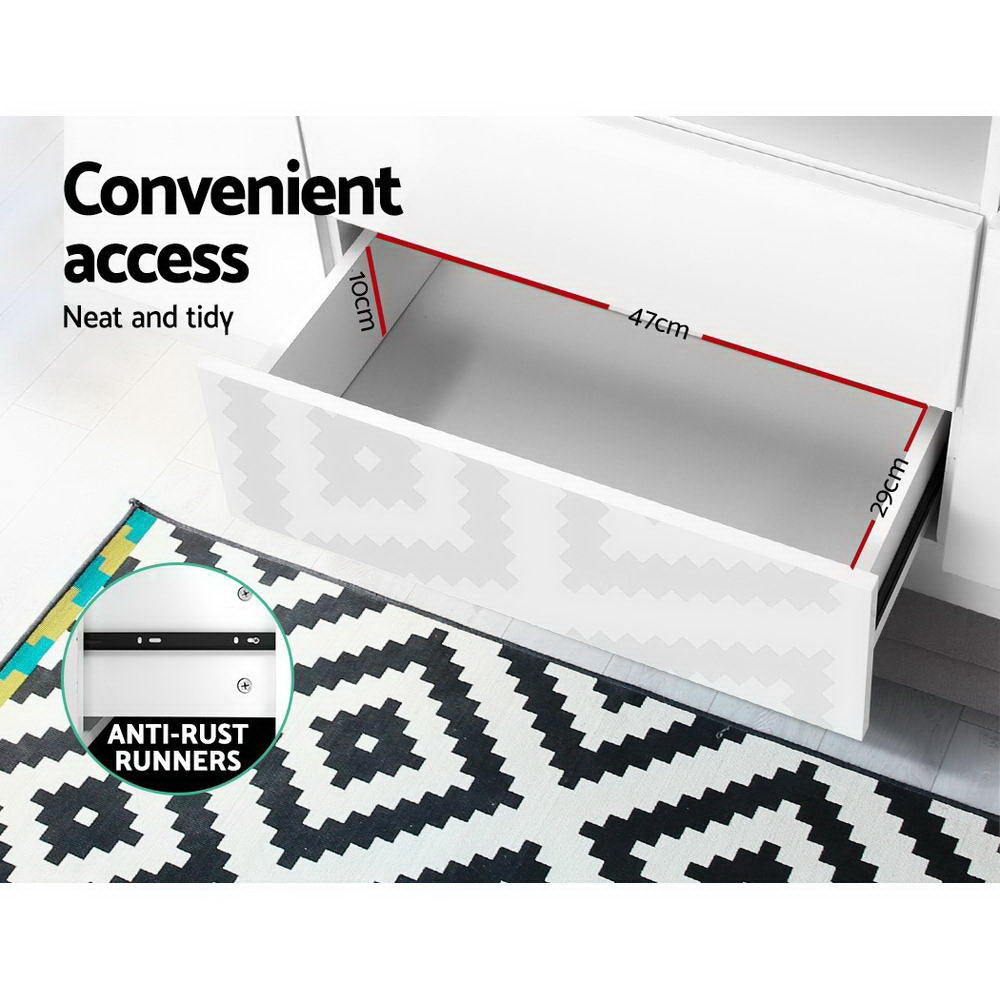 Anna 160cm LED TV Cabinet Entertainment Unit White