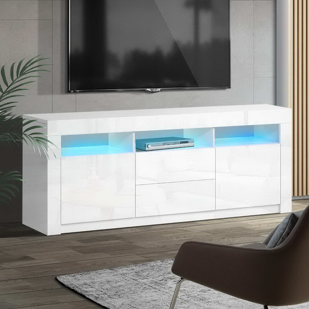 Anna Entertainment Unit TV Cabinet LED 160cm White