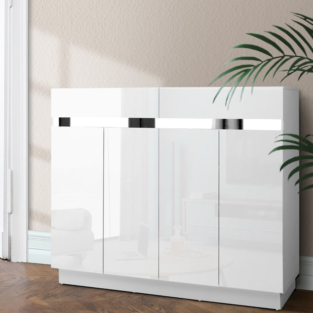 Lydia Shoe Rack Cabinet 24 Pairs Storage White