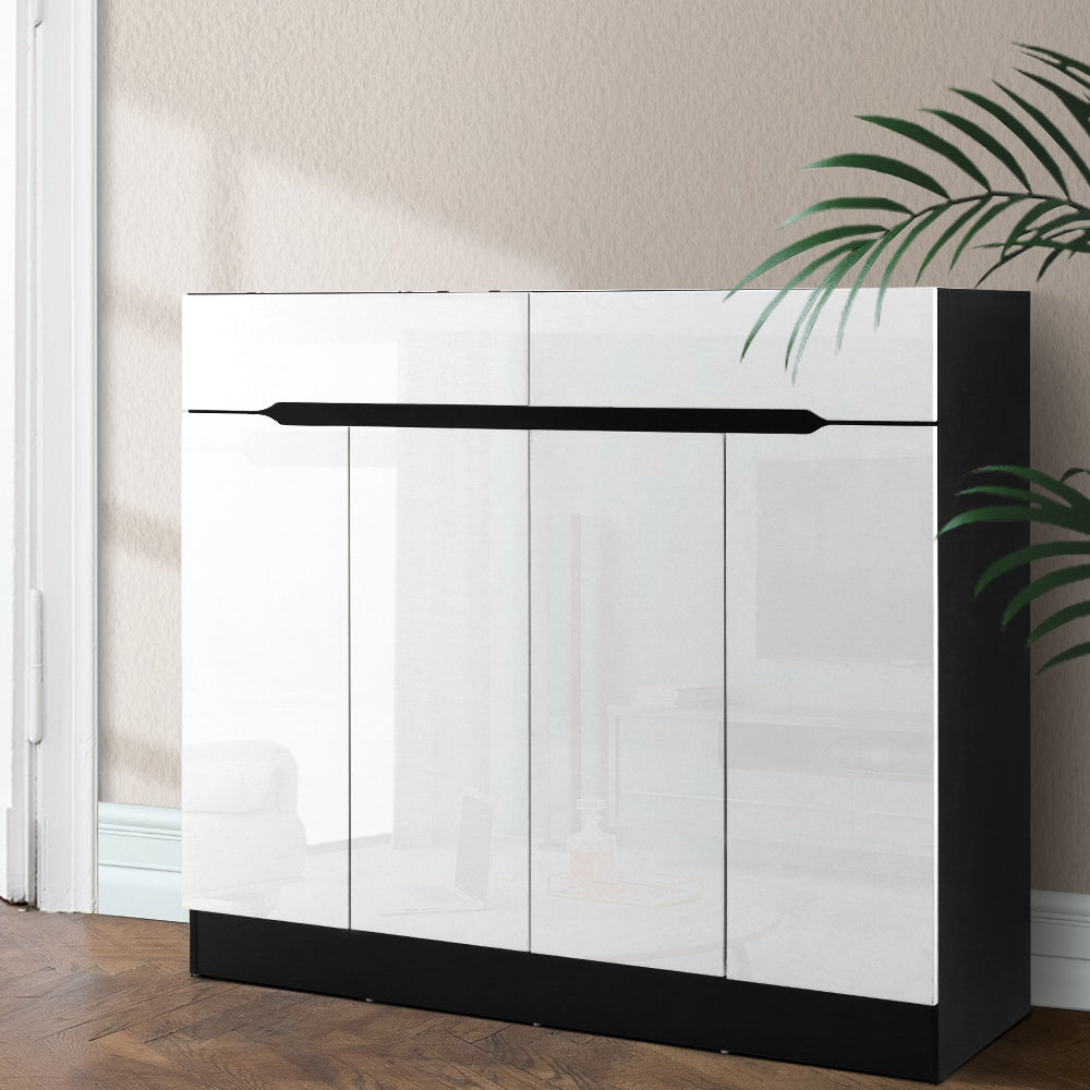 Lydia 120cm Shoe Rack Cabinet Storage White